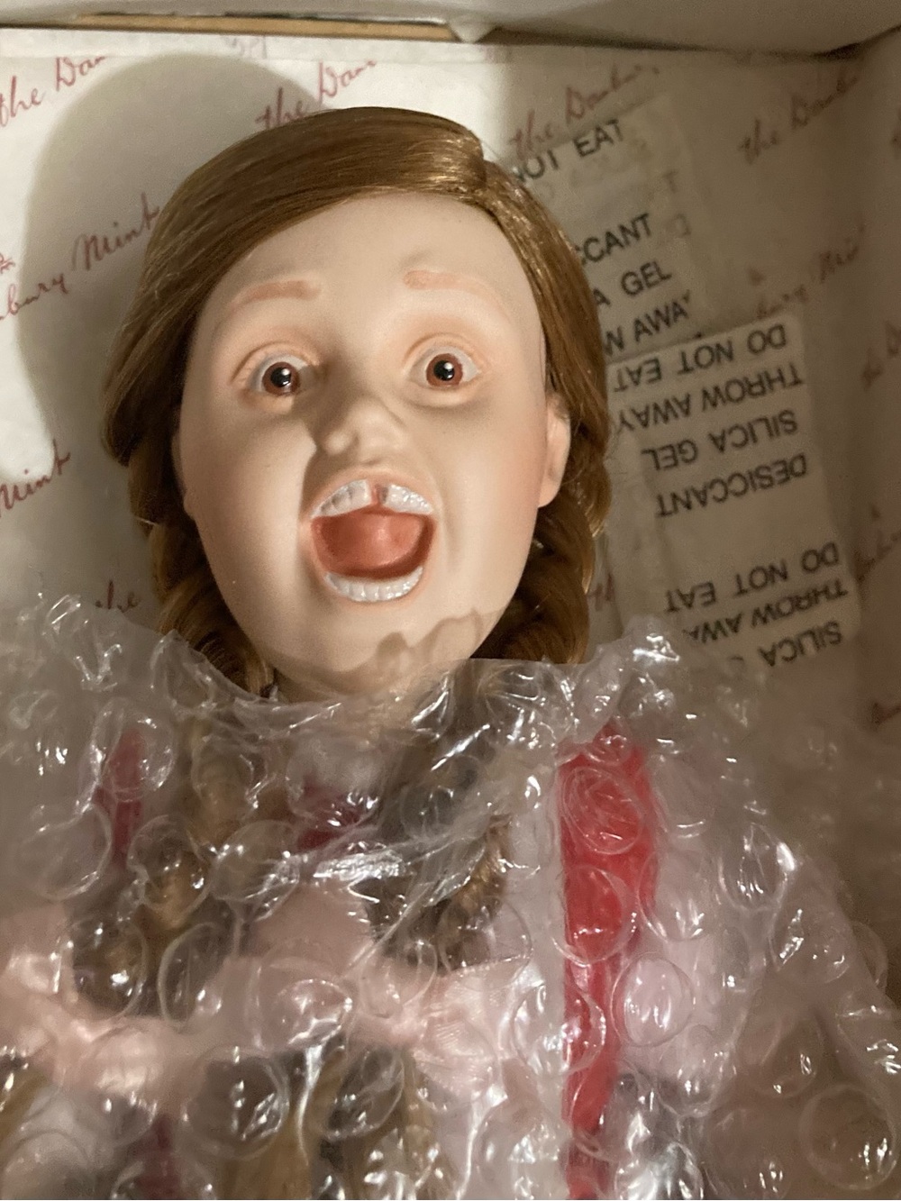Danbury Mint Porcelain Girl Doll “check up” Rockwell